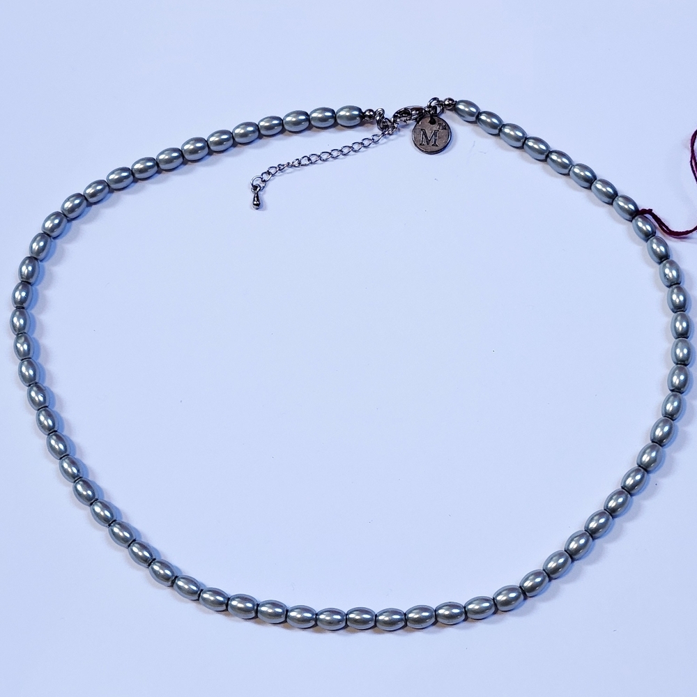 Magnabilities Light Blue Faux Pearl Necklace